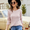 Lace-up O-neck Sweater