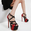 Cross Buckle Stiletto Sandals