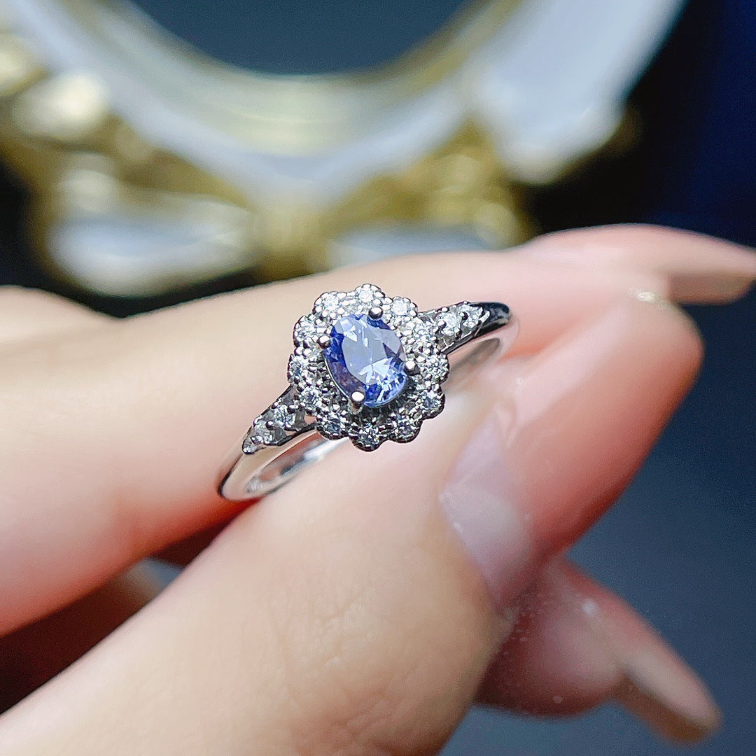 S925 Silver Tanzanite Ring