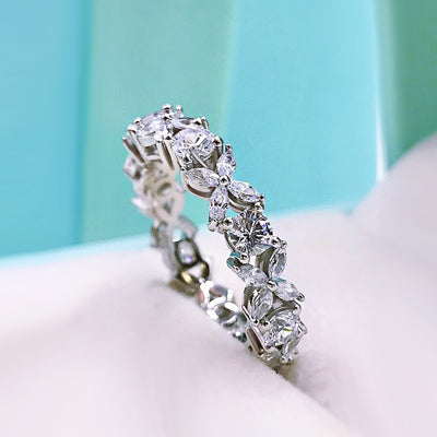 Silver Plated Diamond Ring