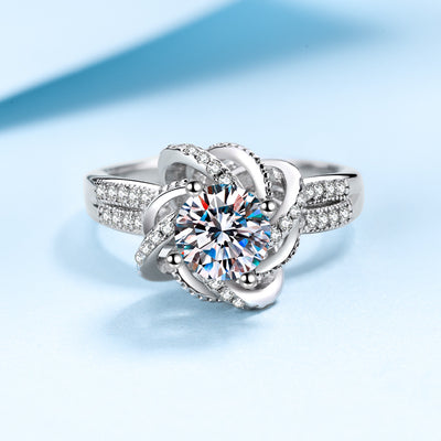 S925 Sterling Silver Moissanite Ring