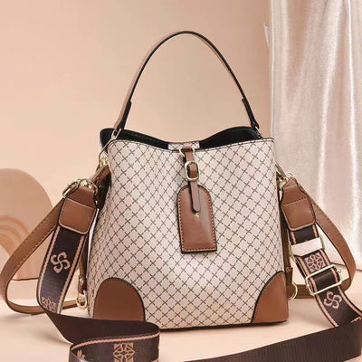 Women Plaid PU Handbag