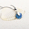 Blue Opal Shell Chain Necklace