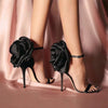 Stiletto Flower Satin Shoes