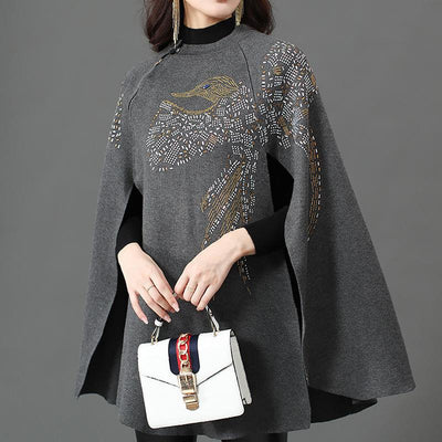 Fashion Thickened Sweater Cloak