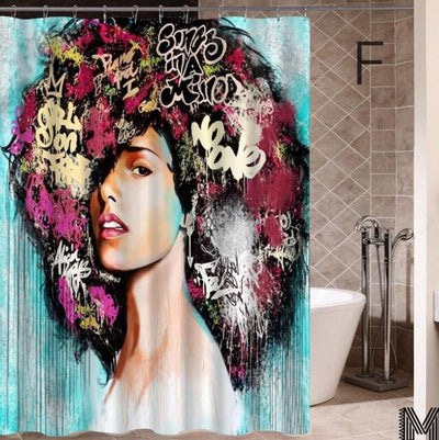 Modern Building Shower Curtain