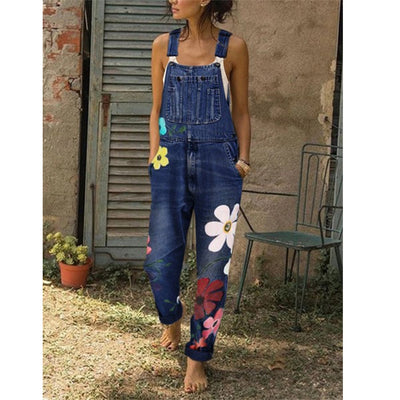 Women Denim overalls paint