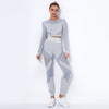 Seamless Knitted Sexy Yoga Clothing Suit Striped