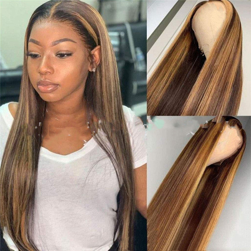 Colored Medium Length Straight Hair Brown