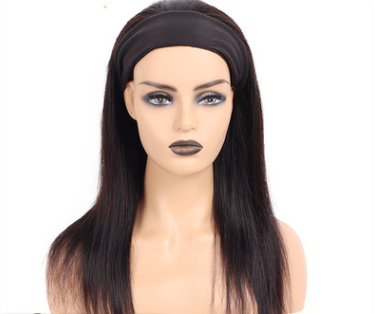 Women Human Hair Headband Wigs