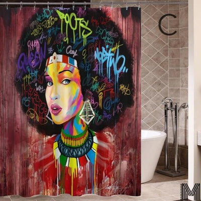 Modern Building Shower Curtain