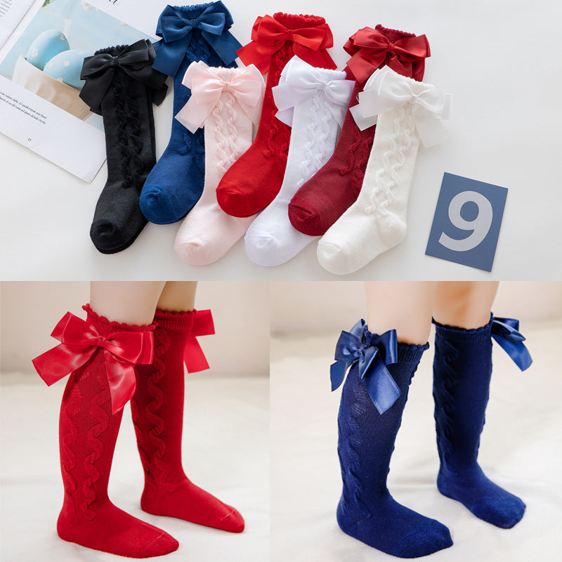 Double Bow Princess Baby Tube Socks