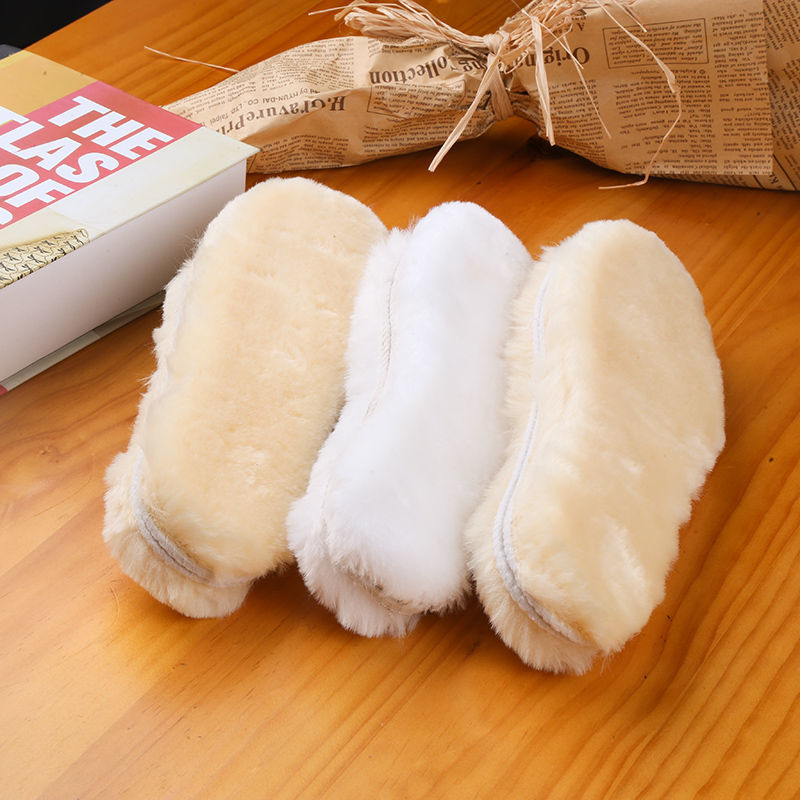 Winter Sheepskin Insoles Wool Warm