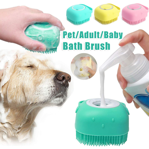 Dog Bath Massage Gloves Brush