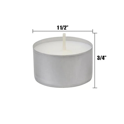 Stonebriar Unscented Long Burning Tealight Candles with 6-7 Hour Burn Time, 200 Pack, White