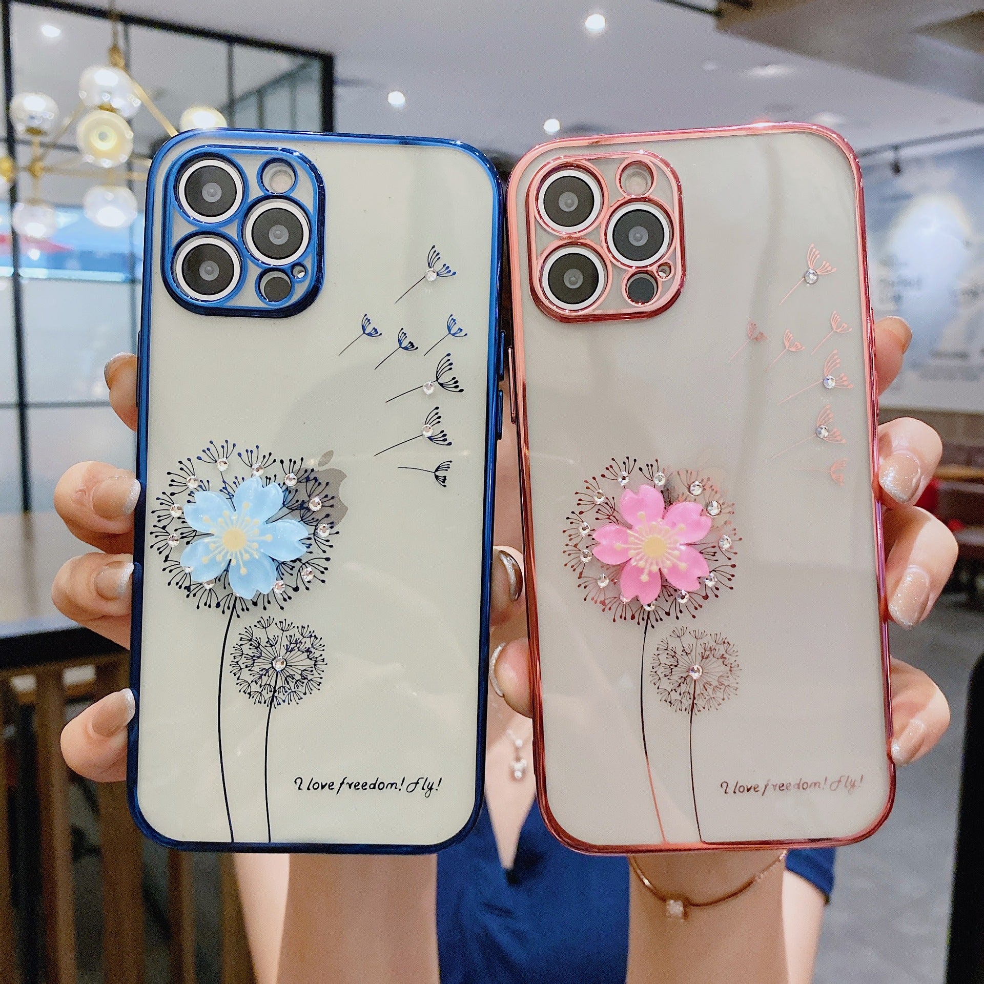 APPLE Luxury 3D Cute Flower Holder Phone Case