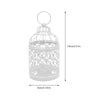 Decorative Candle Lanterns for Wedding Centerpieces, Metal Bird Cage, Hollow Out, Iron Candle Holder, Hanging, 12 Pcs