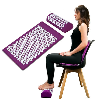 Acupressure Mat Massage Relieve Stress Back Body Pain Spike Cushion Yoga  Acupuncture Mat