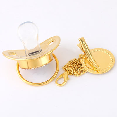 Infant Nipple Gold Bling Newborn Dummy Soother