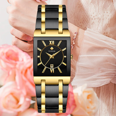 Stainless Steel Waterproof Fashion Women Wristwatch