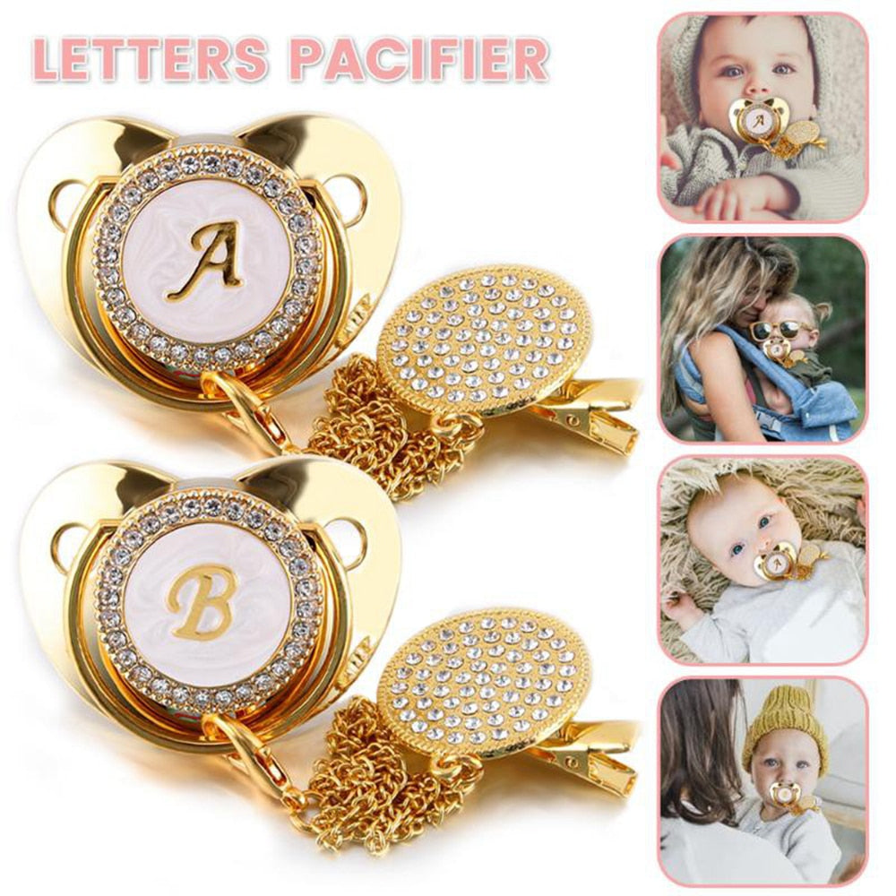 Infant Nipple Gold Bling Newborn Dummy Soother