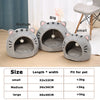 Cute Cat Bed Warm Pet House Kitten Cave Cushion Comfort Cat House Dog Basket Tent Puppy Nest Small Dog Mat Supplies Bed For Cats