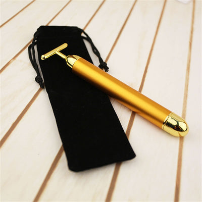 24K Gold Electric Facial Roller