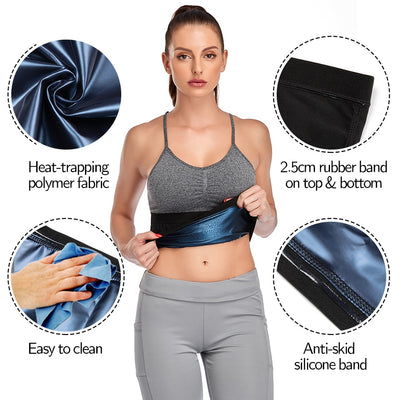 Sauna Waist Trimmer Belly Wrap Workout Sport Sweat Band Abdominal Trainer Weight Loss Body Shaper Tummy Control Slimming Belt