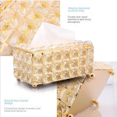 Crystal Facial Tissue Box Holder