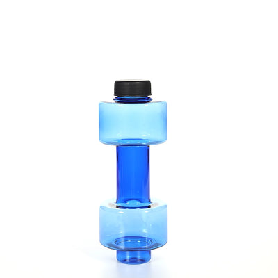 4 Colors Dumbbell Cup Sports Water Bottles 550ml  Leakproof Portable Plastic Bottle Home Gym Fitness Dumbbell Unisex