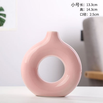 Nordic Ceramic Circular Vase