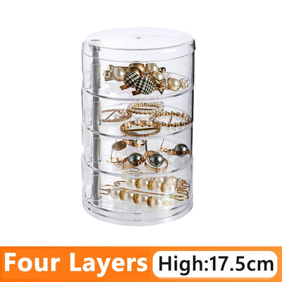 Rotating Jewelry Storage Box Makeup