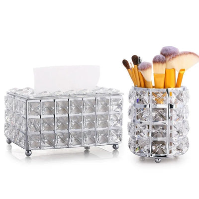 Crystal Facial Tissue Box Holder