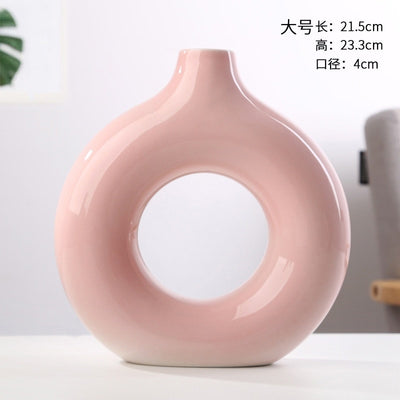 Nordic Ceramic Circular Vase