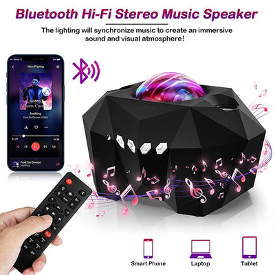 Galaxy Projector with Remote Control Bluetooth Speaker