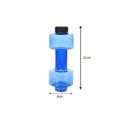 4 Colors Dumbbell Cup Sports Water Bottles 550ml  Leakproof Portable Plastic Bottle Home Gym Fitness Dumbbell Unisex