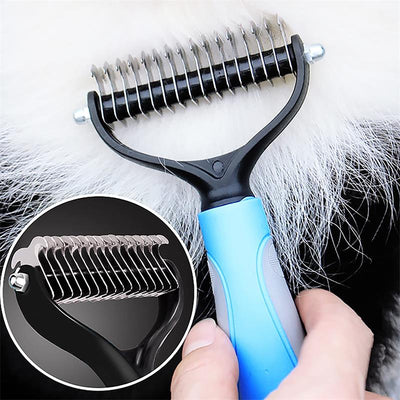 Dog Brush Pets Fur Knot Cutte Cat Hair Removal Comb for Dogs Cat Double Sided Dematting Brush Grooming Tool Pet Accessories