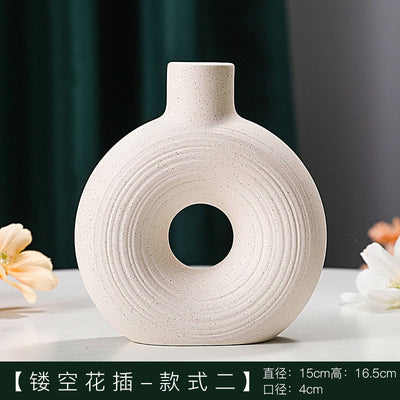 Nordic Ceramic Circular Vase