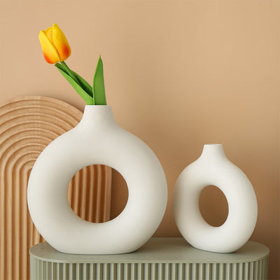 Nordic Ceramic Circular Vase