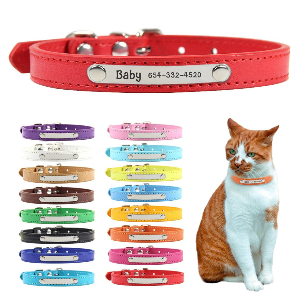 PU Leather Cat Collar