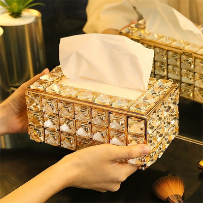 Crystal Facial Tissue Box Holder