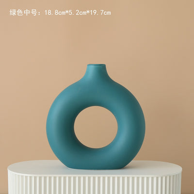 Nordic Ceramic Circular Vase