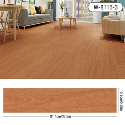 Wood Grain Floor Stickers Modern Style PVC Wall Sticker Waterproof Self-adhesive for Living room Toilet Kitchen Home Floor Decor