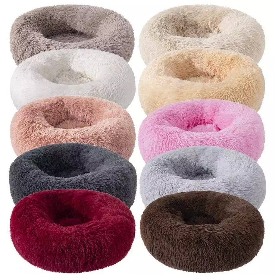 Super Soft Cat Bed Comfortable Donut Round Dog Kennel Ultra Soft Non-Slip Winter Warm Dog Kennel Pet Cat Cushion Bed Winter Warm