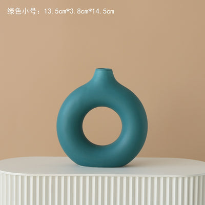 Nordic Ceramic Circular Vase