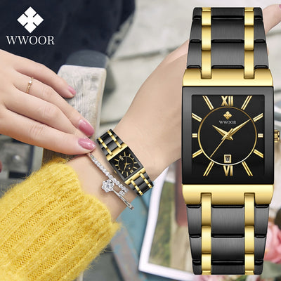 Stainless Steel Waterproof Fashion Women Wristwatch