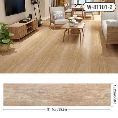 Wood Grain Floor Stickers Modern Style PVC Wall Sticker Waterproof Self-adhesive for Living room Toilet Kitchen Home Floor Decor