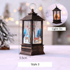 Santa Claus Snowman Lantern Light