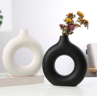 Nordic Ceramic Circular Vase