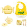 Baby Silicone Bib plus tableware set